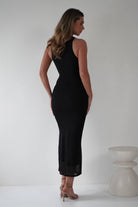 Hallie Mesh Bodycon Maxi Dress Black | Wedding Guest Dress | Bodycon | Maxi | Oh Hello Clothing