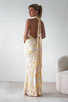 Halsey Tie Back Maxi Dress Light Yellow | Wedding Guest Dress | Maxi | Oh Hello Clothing