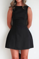 Hannah Structured Mini Dress Black | Wedding Guest Dress | Oh Hello Clothing