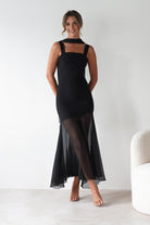 Harmony Square Neck Bodycon Maxi Dress Black | Wedding Guest Dress | Square Neck | Bodycon | Oh Hello Clothing