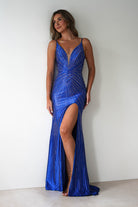 Hazel Rhinestone Bodycon Gown | Royal Blue | Debs & Prom | Formal Gown | Oh Hello Clothing