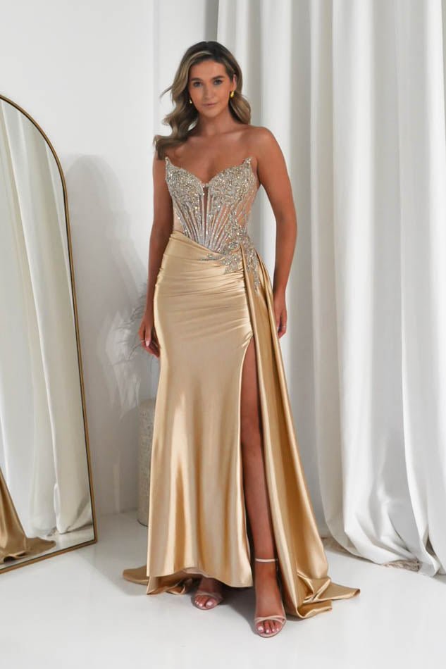 Oh Hello Clothing Dresses 1*DONE -CINDERALLA-CD722- GOLD GOWN