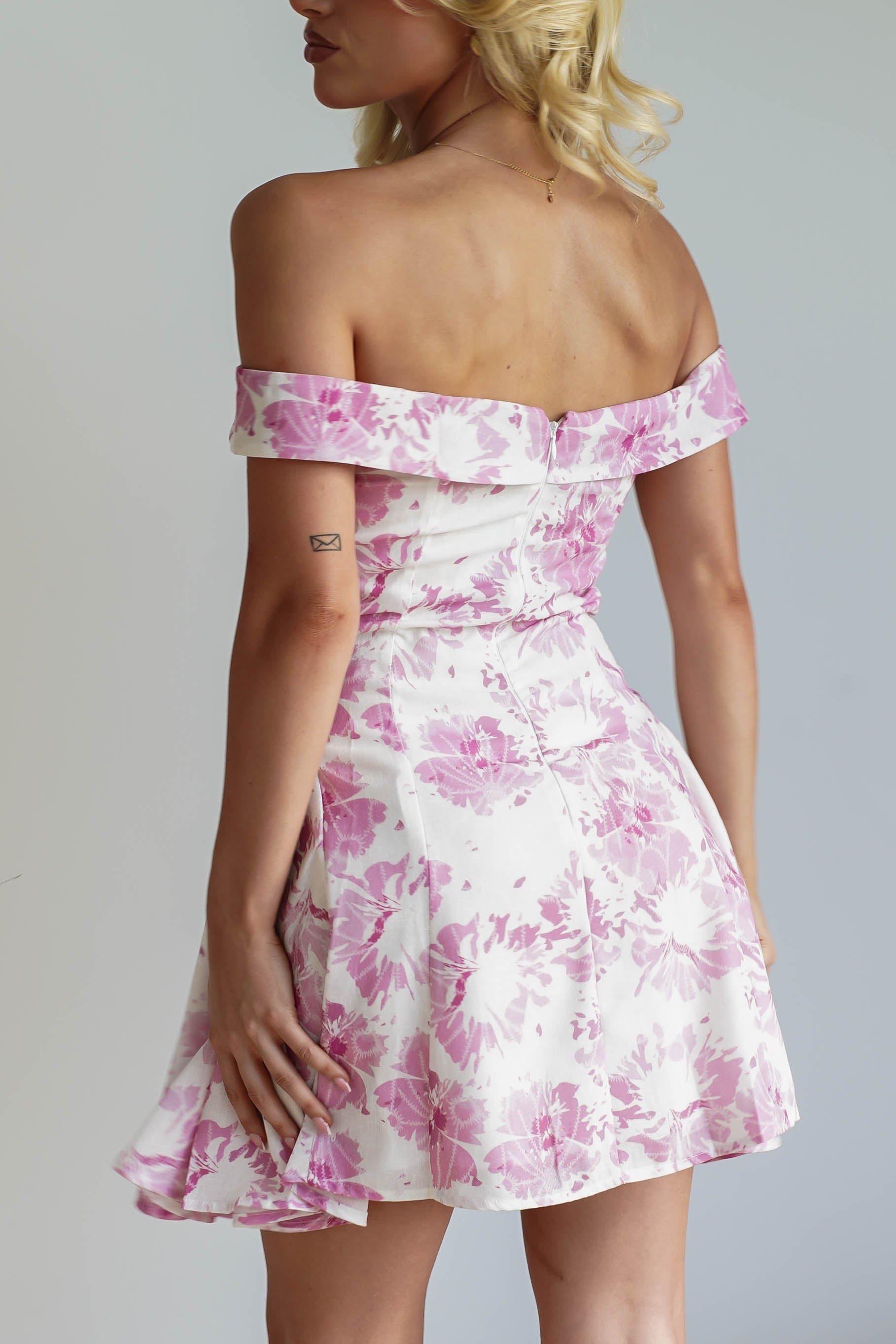 Hollie Floral Mini Dress Pink Print | Wedding Guest Dress | Oh Hello Clothing