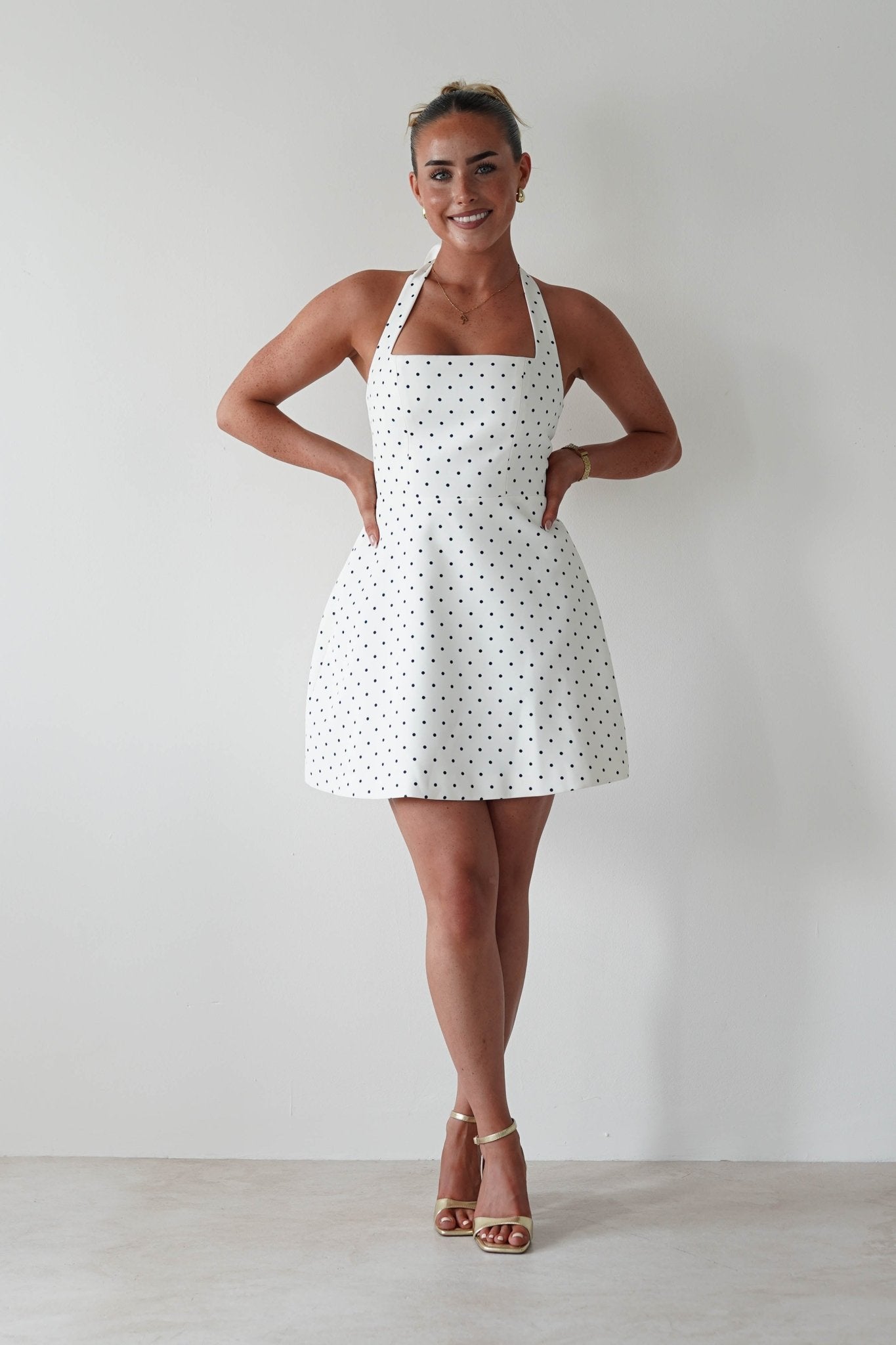Isobel White Polka Dot Dress | Oh Hello Clothing | Oh Hello Clothing
