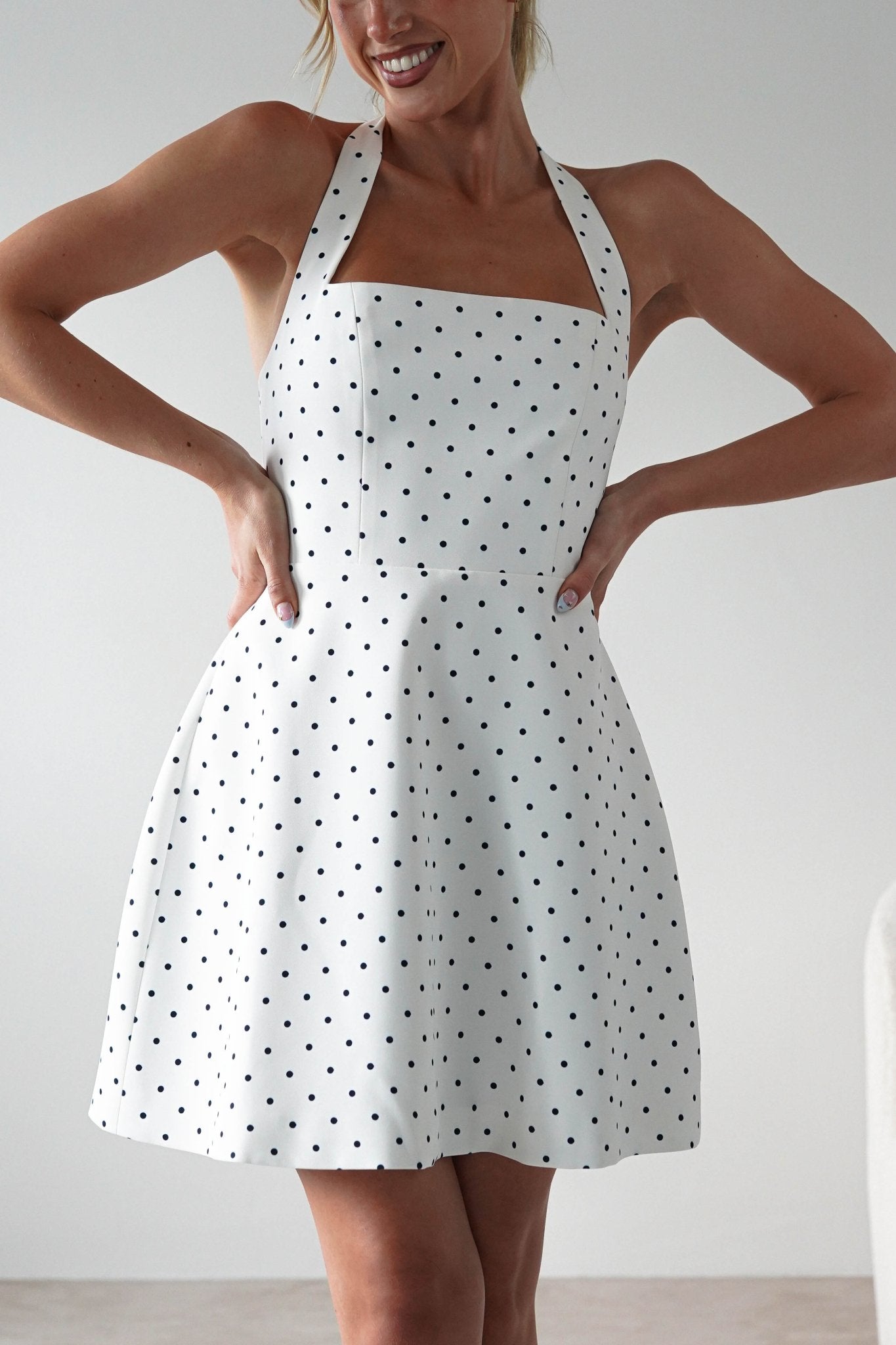 Isobel White Polka Dot Dress | Oh Hello Clothing | Oh Hello Clothing