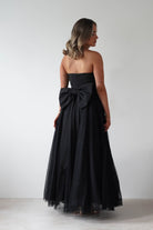 Jasalina Tulle Gown With Bow | Black | Debs & Prom | Formal Gown | Oh Hello Clothing