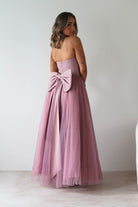 Jasalina Tulle Gown With Bow | Blush Pink | Debs & Prom | Formal Gown | Oh Hello Clothing
