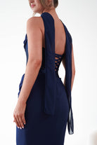 Oh Hello Clothing Women > Clothing > Dresses Kailani Strapless Ruched Maxi Dress | Navy