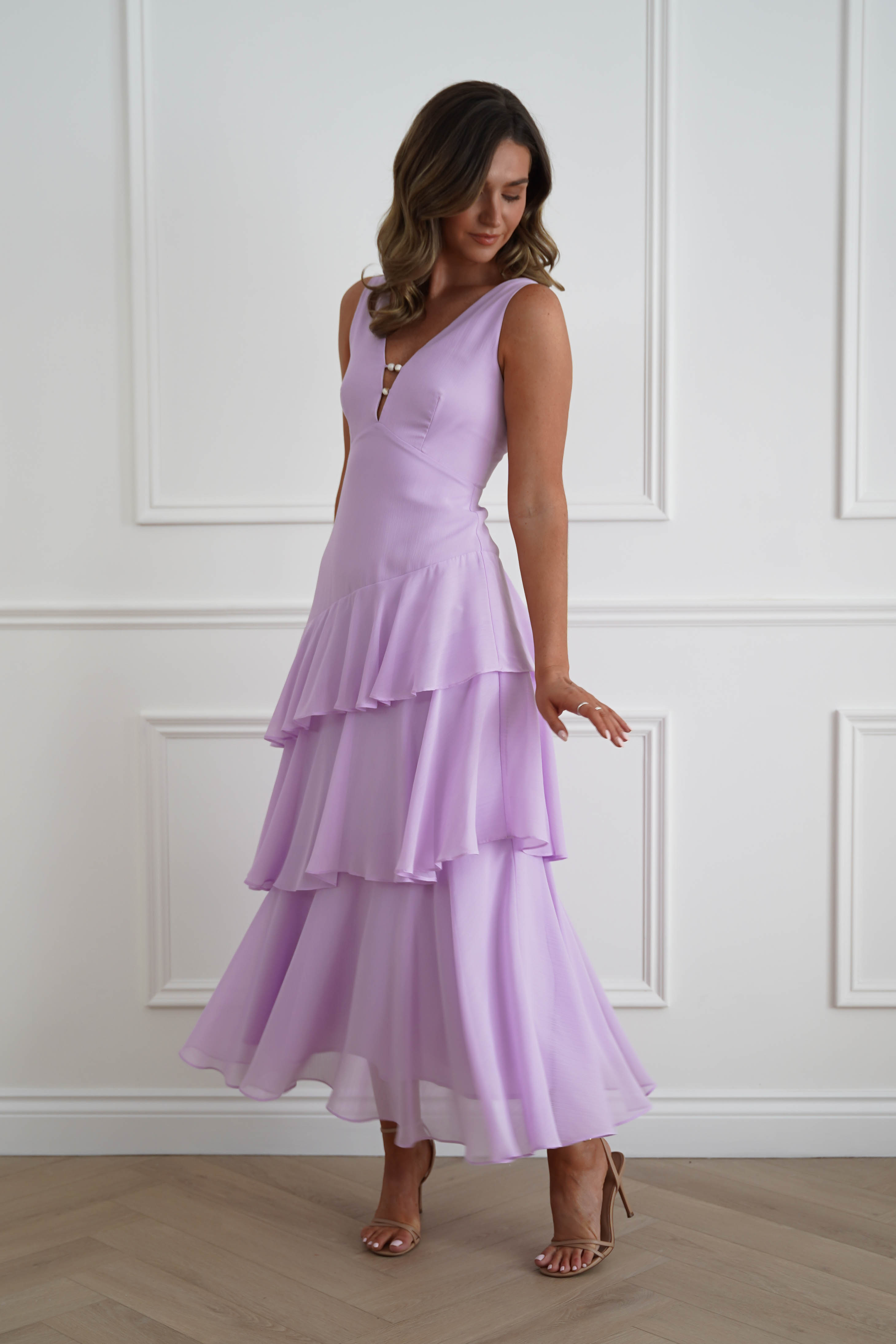 Oh Hello Clothing Women > Clothing > Dresses Karey Tiered Maxi Dress | Lilac