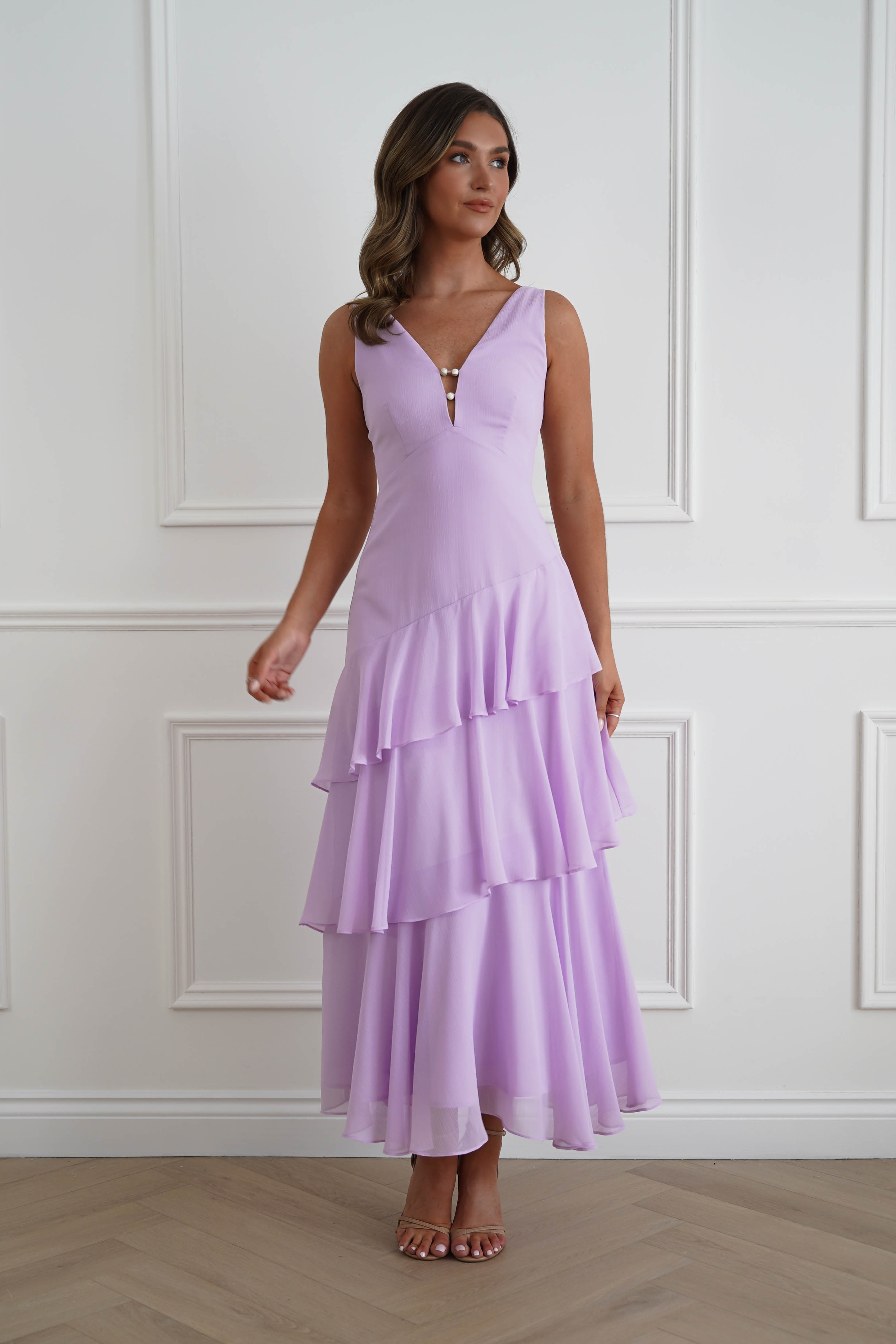Oh Hello Clothing Women > Clothing > Dresses Karey Tiered Maxi Dress | Lilac