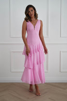 Oh Hello Clothing Women > Clothing > Dresses Karey Tiered Maxi Dress | Pink