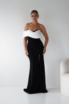 Oh Hello Clothing Women > Clothing > Dresses Karlene Off The Shoulder Gown | Black/White