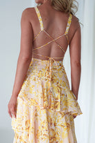 Karlie Floral Print Maxi Dress Yellow | Wedding Guest Dress | Maxi | Oh Hello Clothing