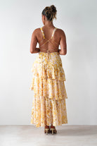 Karlie Floral Print Maxi Dress Yellow | Wedding Guest Dress | Maxi | Oh Hello Clothing