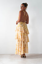 Karlie Floral Print Maxi Dress Yellow | Wedding Guest Dress | Maxi | Oh Hello Clothing