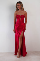 Karra Bodycon Strapless Gown | Red | Debs & Prom | Formal Gown | Oh Hello Clothing
