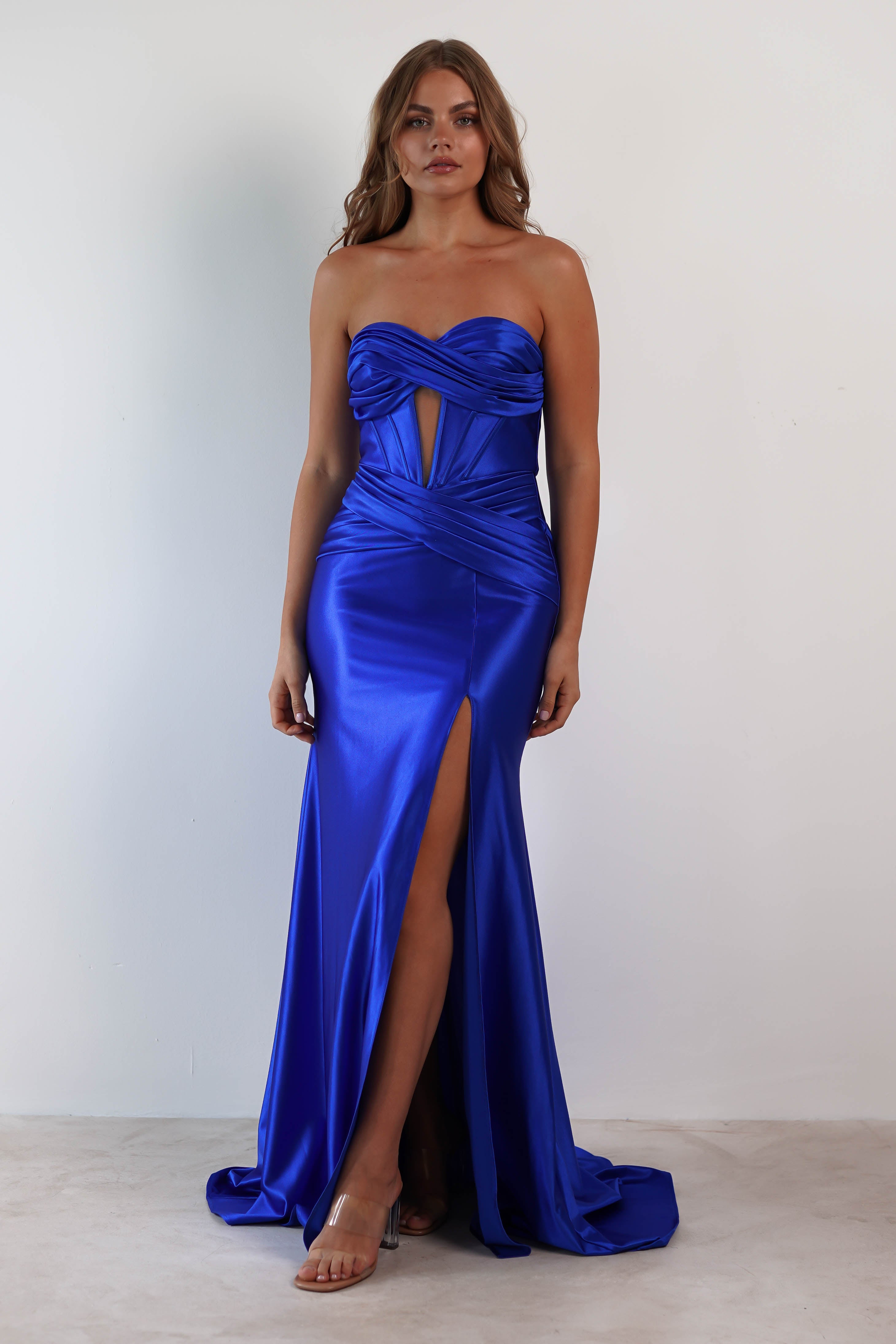 Karra Bodycon Strapless Gown | Royal Blue | Debs & Prom | Formal Gown | Oh Hello Clothing