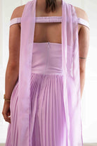 Oh Hello Clothing Women > Clothing > Dresses Kelsea Off The Shoulder Pleated Maxi Dress | Lilac