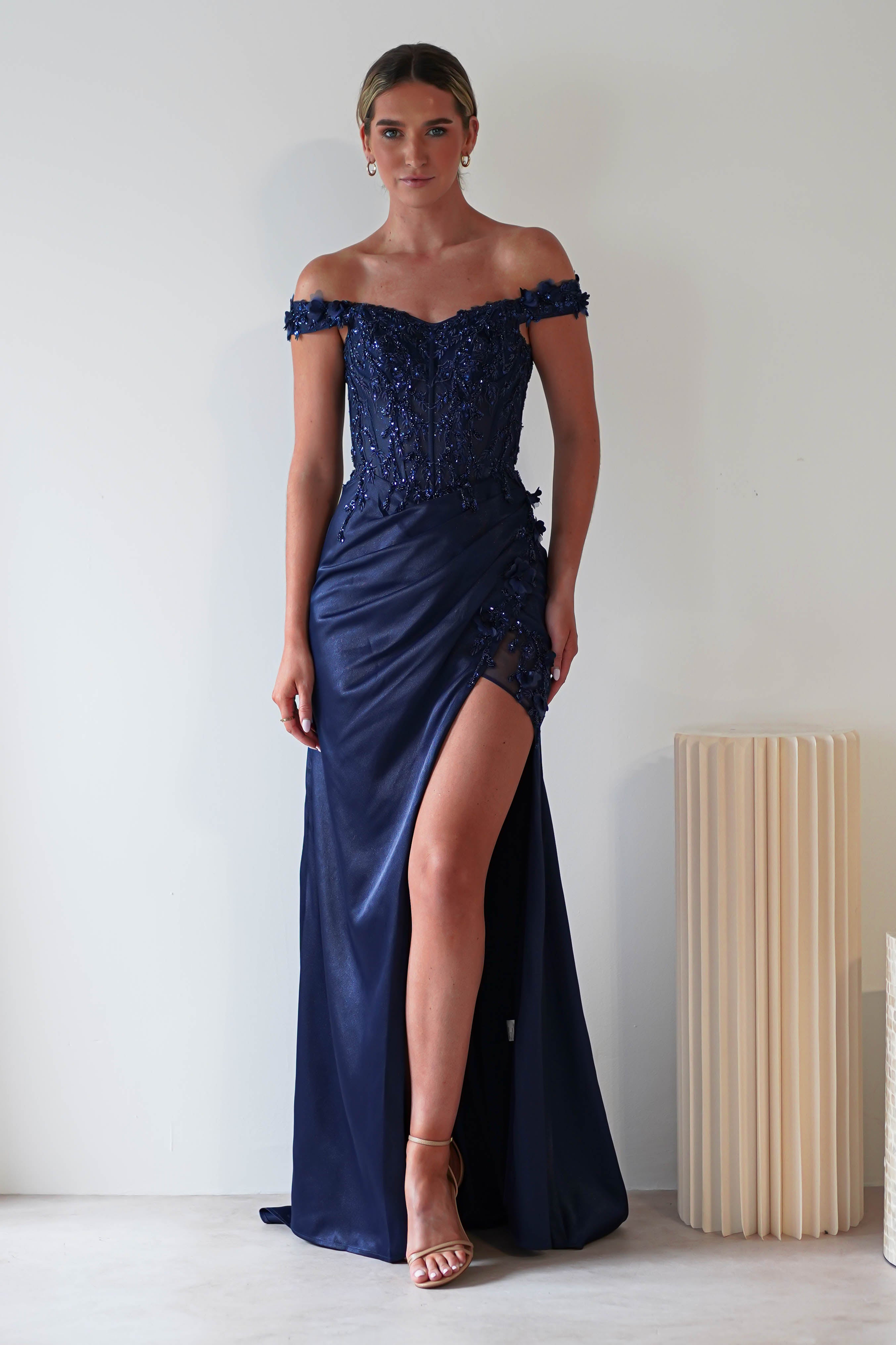 Khacy Embellished Gown | Navy | Debs & Prom | Formal Gown | Oh Hello Clothing