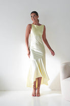 Oh Hello Clothing Women > Clothing > Dresses Klarisse Bias-Cut Satin Maxi Dress | Yellow