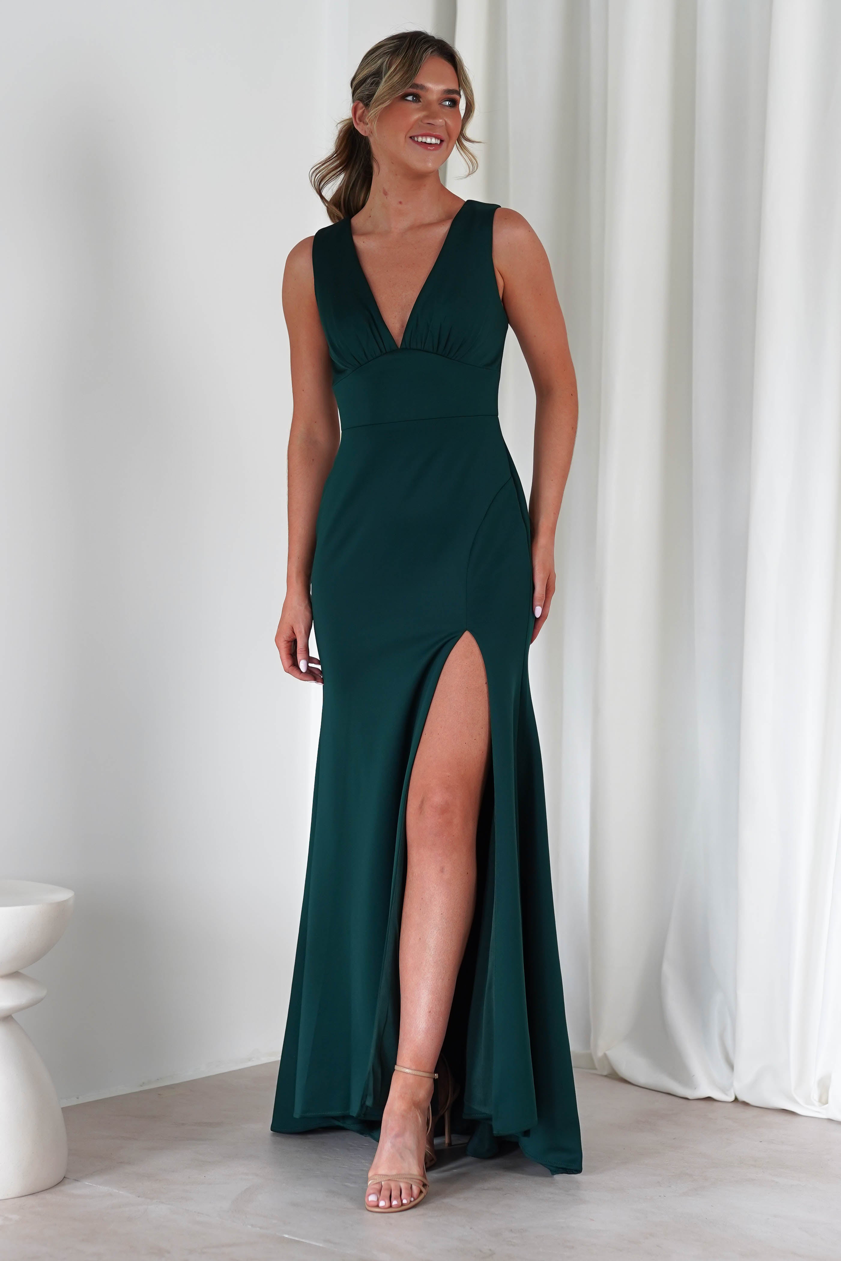 Kleo Bodycon Gown | Dark Green | Debs & Prom | Formal Gown | Oh Hello Clothing