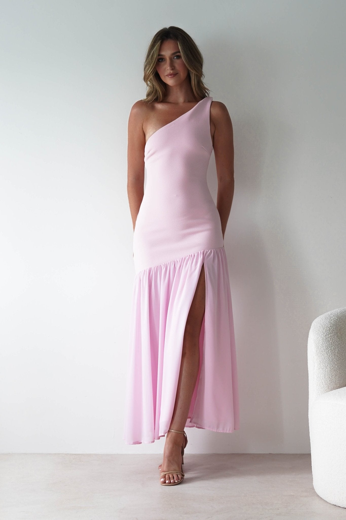 Larson Bodycon Maxi Dress Pink | Wedding Guest Dress | Bodycon | Maxi | Oh Hello Clothing
