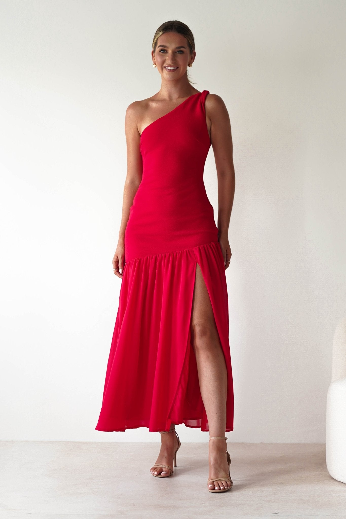 Larson Bodycon Maxi Dress Red | Wedding Guest Dress | Bodycon | Maxi | Oh Hello Clothing