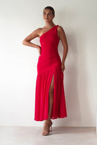 Larson Bodycon Maxi Dress Red | Wedding Guest Dress | Bodycon | Maxi | Oh Hello Clothing