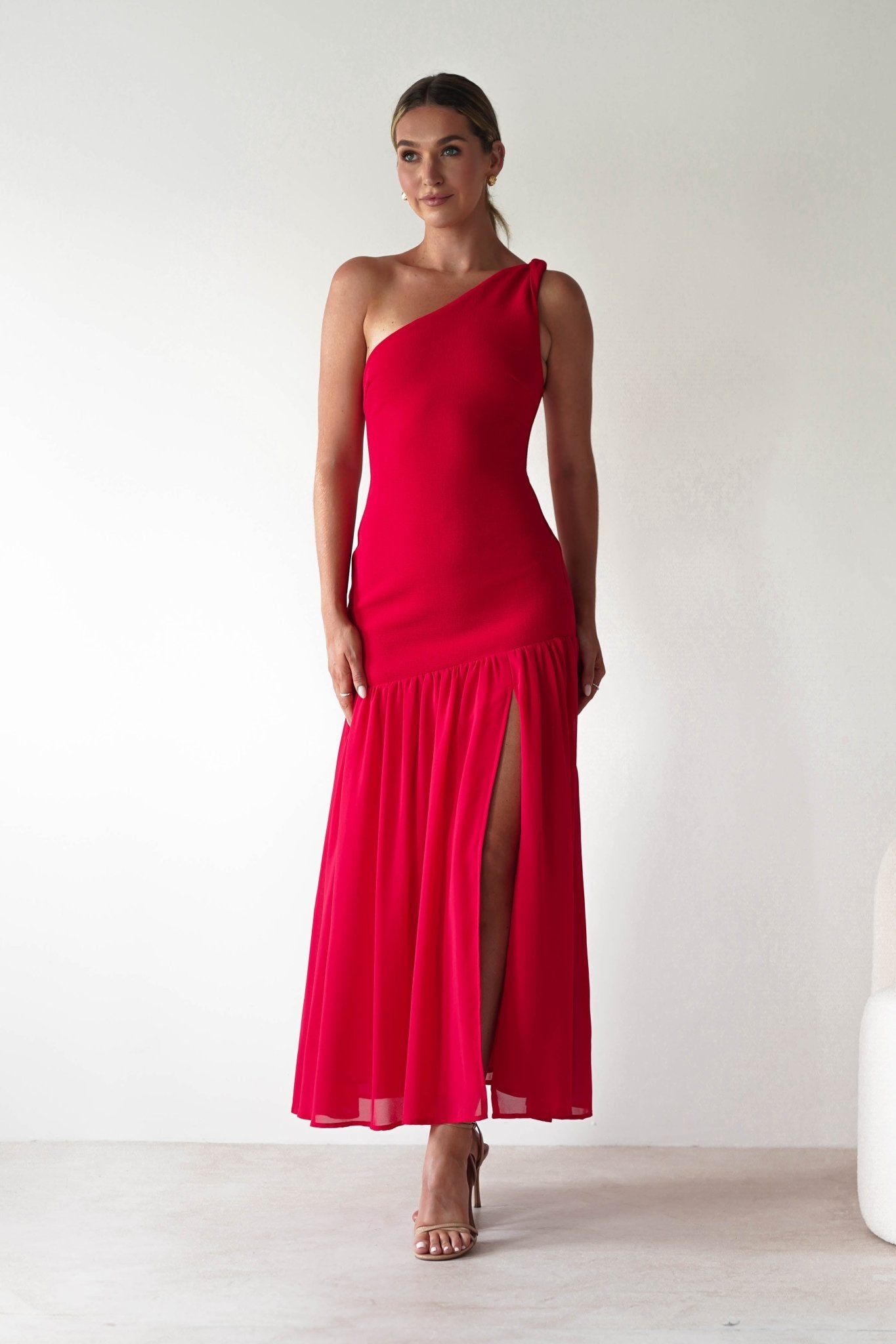 Larson Bodycon Maxi Dress Red | Wedding Guest Dress | Bodycon | Maxi | Oh Hello Clothing