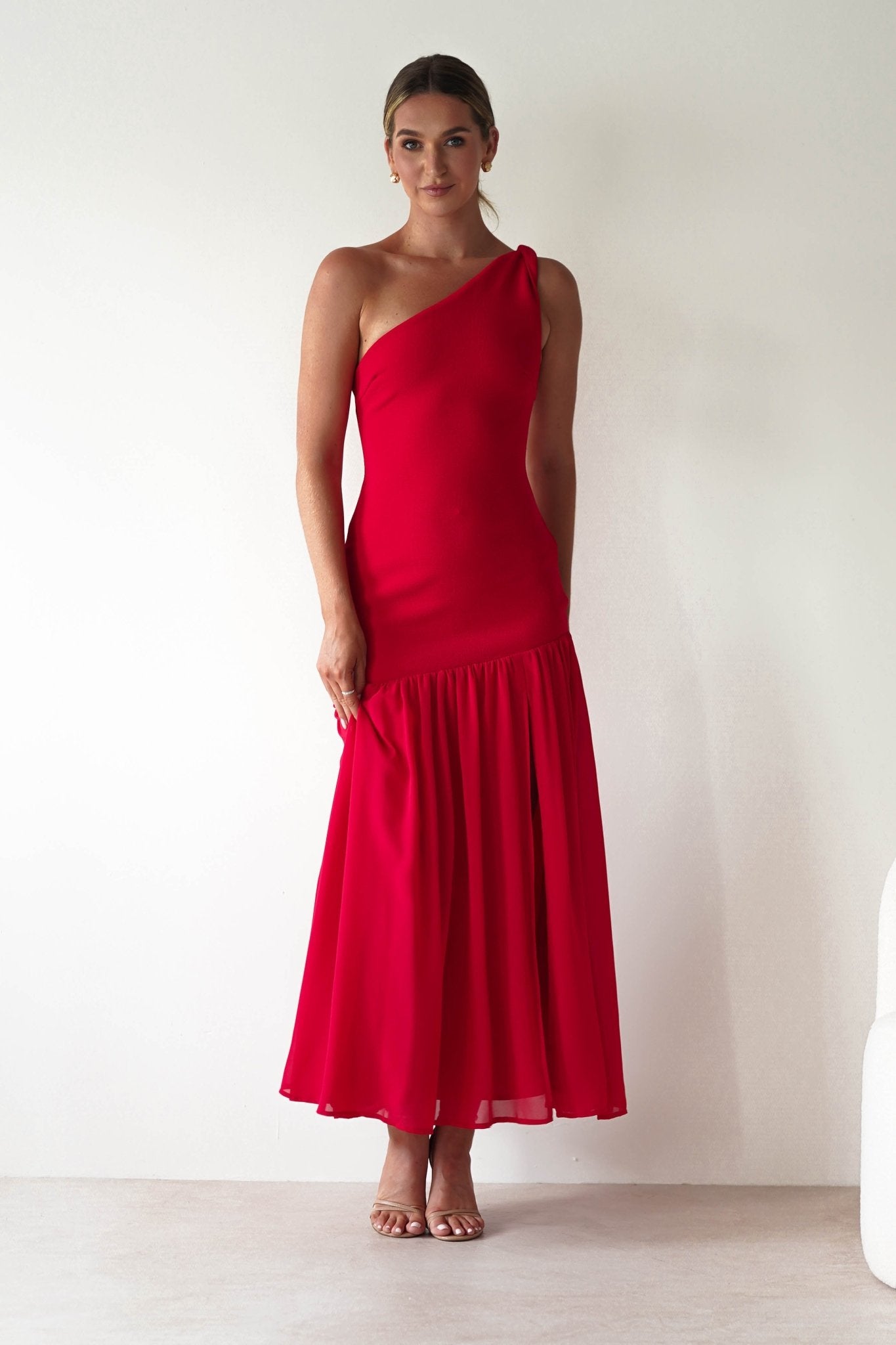 Larson Bodycon Maxi Dress Red | Wedding Guest Dress | Bodycon | Maxi | Oh Hello Clothing