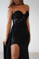 Lavelle Glitter Bodycon Gown | Black | Debs & Prom | Formal Gown | Oh Hello Clothing