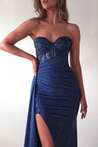 Lavelle Glitter Bodycon Gown | Navy | Debs & Prom | Formal Gown | Oh Hello Clothing