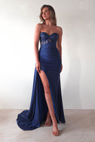 Lavelle Glitter Bodycon Gown | Navy | Debs & Prom | Formal Gown | Oh Hello Clothing