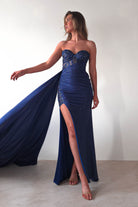 Lavelle Glitter Bodycon Gown | Navy | Debs & Prom | Formal Gown | Oh Hello Clothing