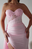 Oh Hello Clothing Dresses > Prom Dresses Lavelle Glitter Bodycon Gown | Pink