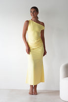 Libra Bodycon Maxi Dress Yellow | Wedding Guest Dress | Bodycon | Maxi | Oh Hello Clothing