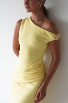 Libra Bodycon Maxi Dress Yellow | Wedding Guest Dress | Bodycon | Maxi | Oh Hello Clothing