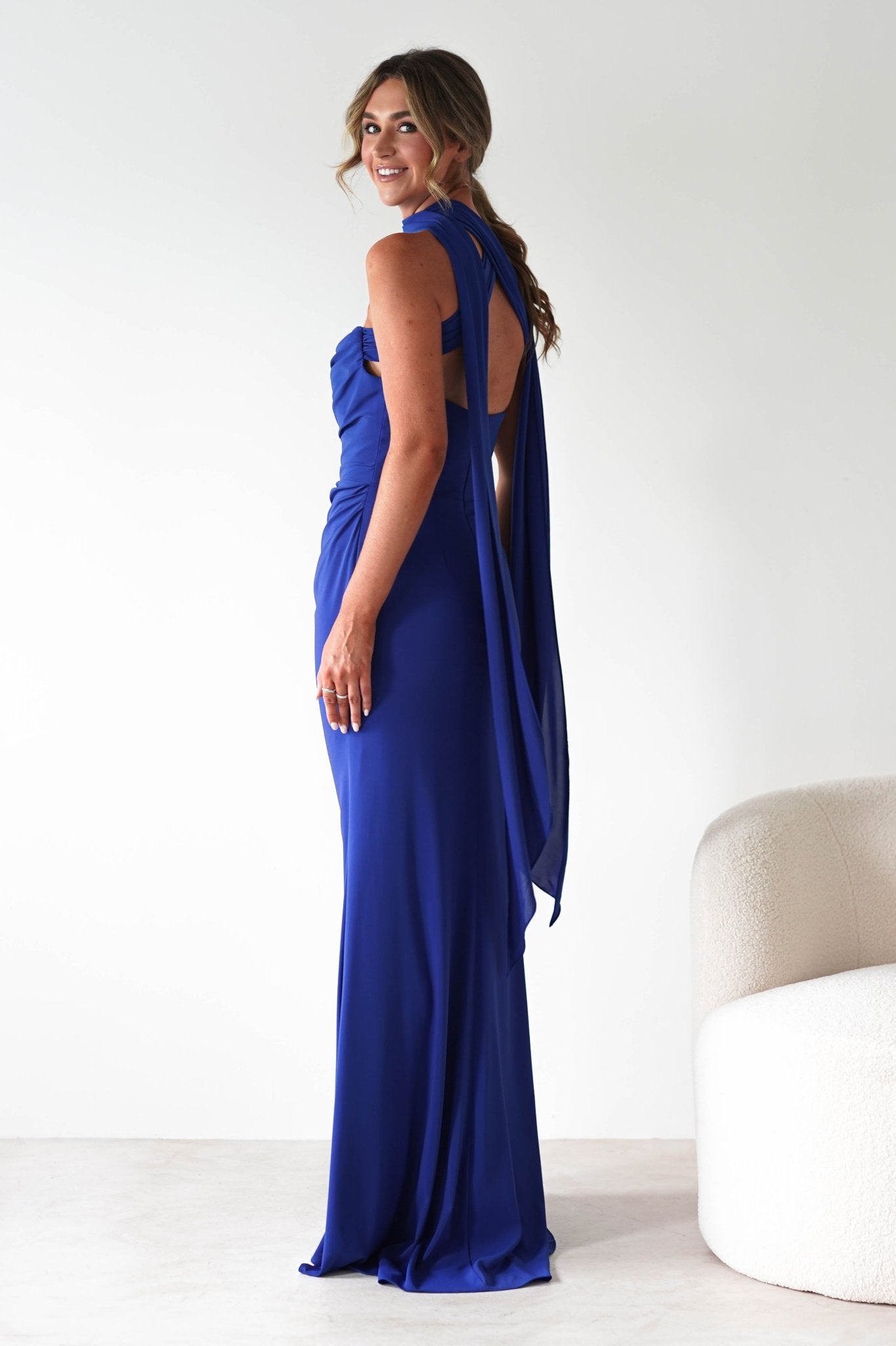 Lisa Multiway Chiffon Gown | Cobalt Blue | Debs & Prom | Formal Gown | Oh Hello Clothing