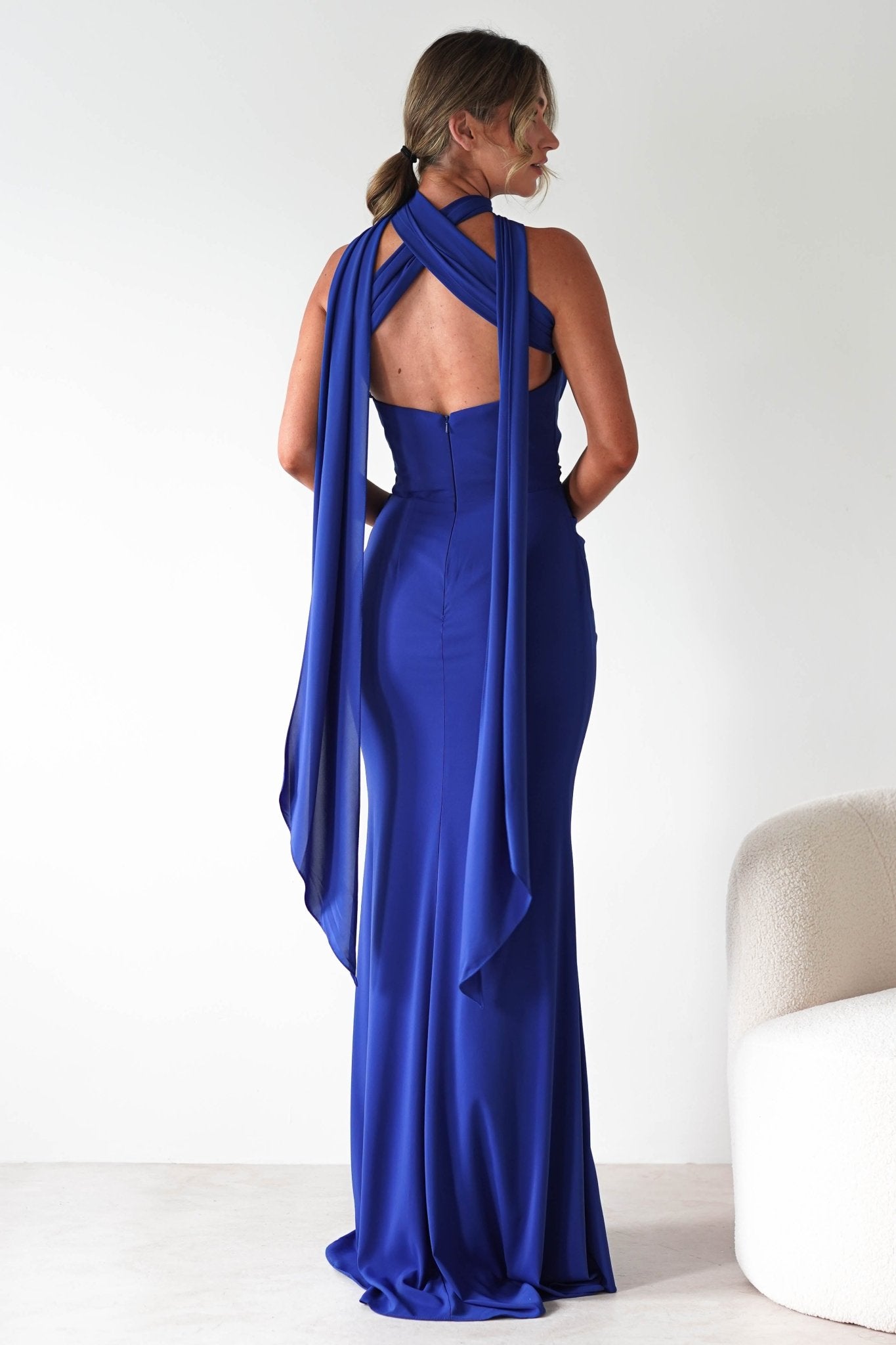 Lisa Multiway Chiffon Gown | Cobalt Blue | Debs & Prom | Formal Gown | Oh Hello Clothing