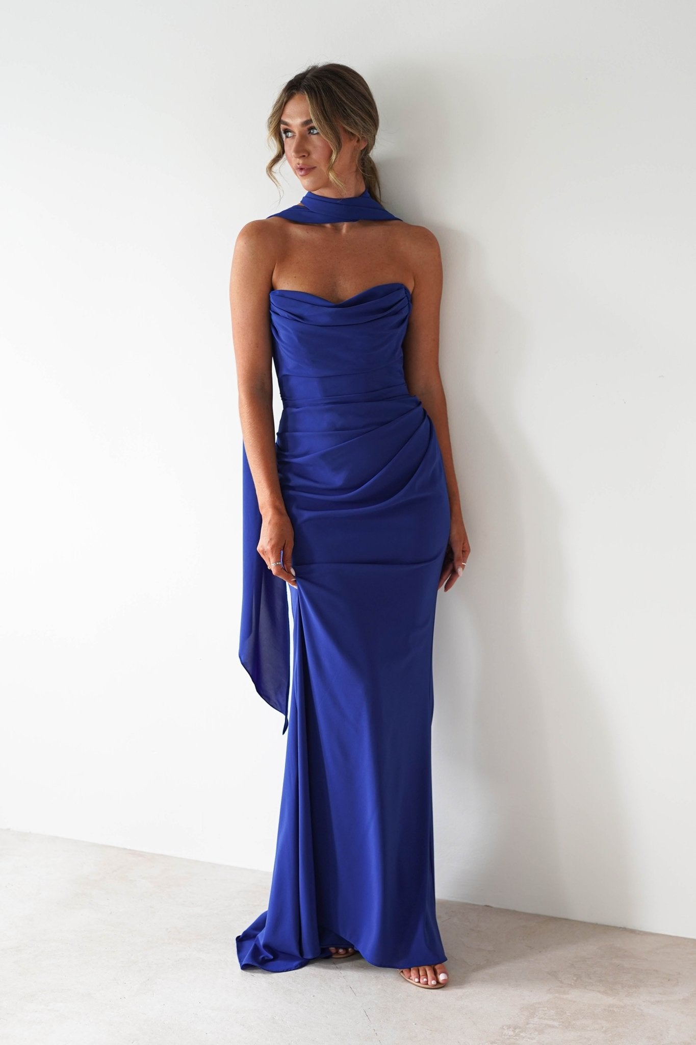 Lisa Multiway Chiffon Gown | Cobalt Blue | Debs & Prom | Formal Gown | Oh Hello Clothing