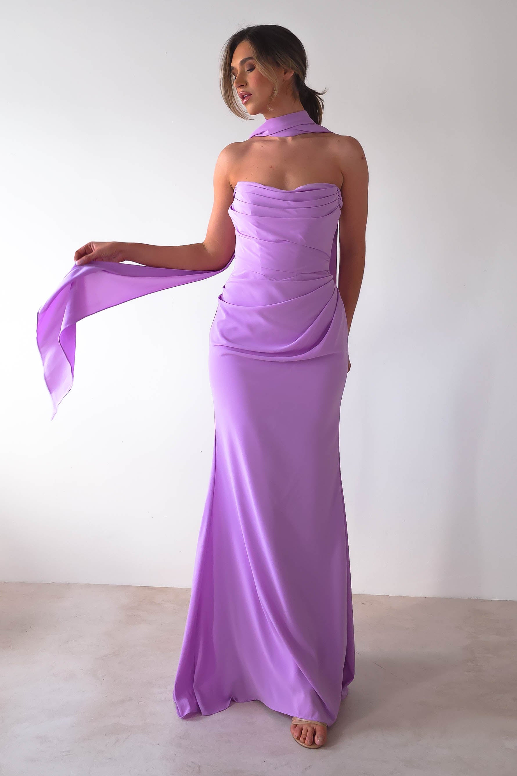 Lisa Multiway Chiffon Gown | Lilac | Debs & Prom | Formal Gown | Oh Hello Clothing