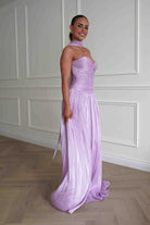 Oh Hello Clothing Dresses > Prom Dresses Longoria Pleated Luminescent Maxi Gown | Lavender