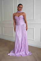 Oh Hello Clothing Dresses > Prom Dresses Longoria Pleated Luminescent Maxi Gown | Lavender