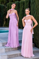 Oh Hello Clothing Dresses > Prom Dresses Longoria Pleated Luminescent Maxi Gown | Pink
