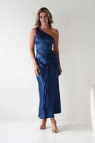 Lutana Soft Satin Maxi Dress | Dark Blue | Graduation | Oh Hello Clothing