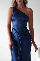 Lutana Soft Satin Maxi Dress | Dark Blue | Graduation | Oh Hello Clothing