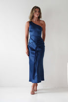 Lutana Soft Satin Maxi Dress | Dark Blue | Graduation | Oh Hello Clothing