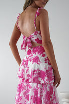 Madrid Ruffle Floral Maxi Dress Pink | Wedding Guest Dress | Maxi | Oh Hello Clothing