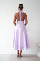 Oh Hello Clothing Women > Clothing > Dresses Makaila Halterneck Chiffon Midaxi Dress | Lilac
