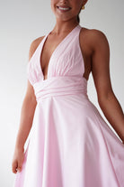 Oh Hello Clothing Women > Clothing > Dresses Makaila Halterneck Chiffon Midaxi Dress | Pink